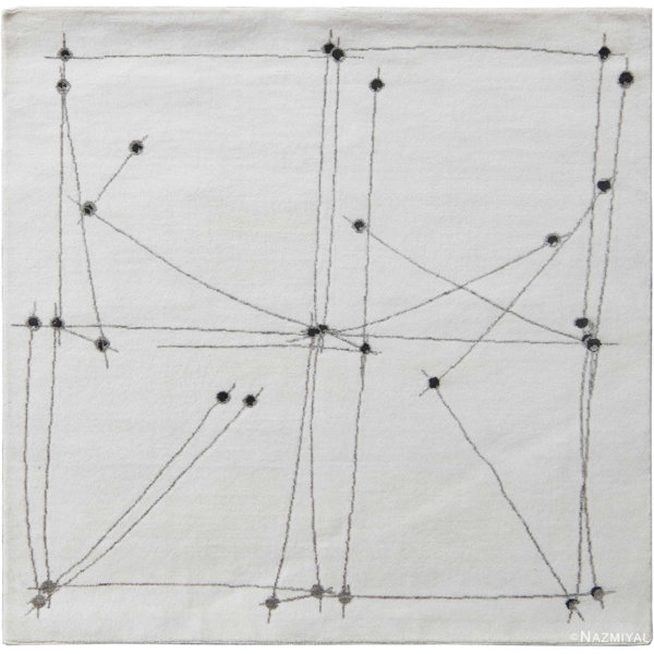 Nazmiyal Collection Decorative White Mid Century Modern Rug Wayfair